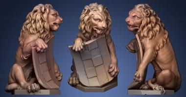 3D мадэль Ваппантье лев (STL)